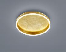 Elegante Helestra LED Deckenleuchte SONA in Blattgold Optik dimmbar ø40cm